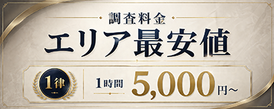 調査メニュー 調査料金は新潟エリア最安値 1律 1時間5,000円~